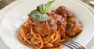 Spaghetti with meatballs