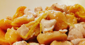 Gnocchi zucca burro, salmone e limone