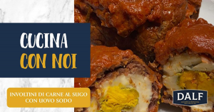 Involtini di carne al sugo con uovo sodo