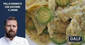 Pollo marinato con zucchine e limone