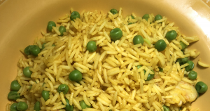 Riso basmati al curry e gamberetti