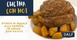 Stinco di maiale alla paprika in umido con patate