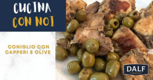 Coniglio con capperi e olive